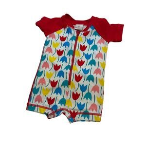 Hanna Andersson Tulip Rash Guard sz 50 (0-3 months)